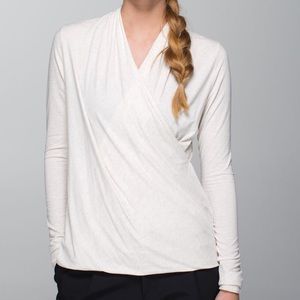 Lululemon Radiant Wrap Top 4 Oatmeal
